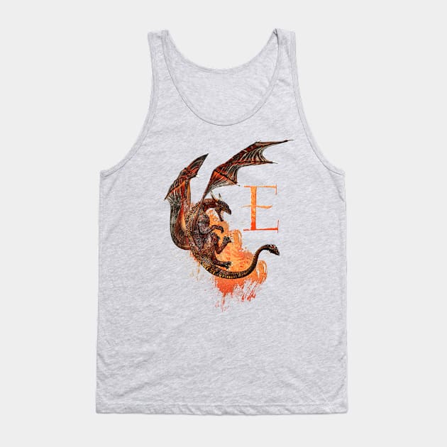 Drachen Buchstabe E Tank Top by AndreaTiettje